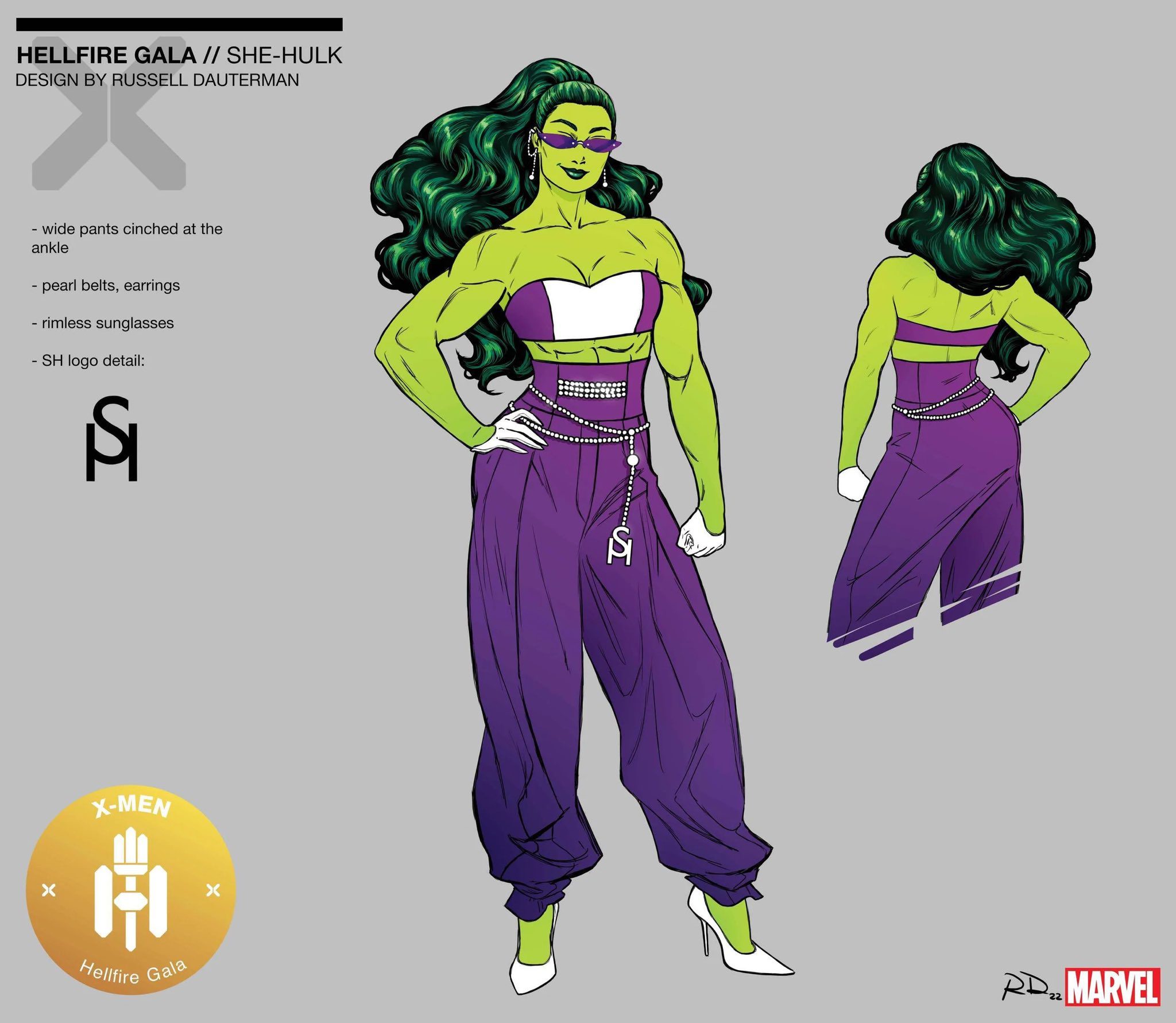 She-Hulk Hellfire Gala look