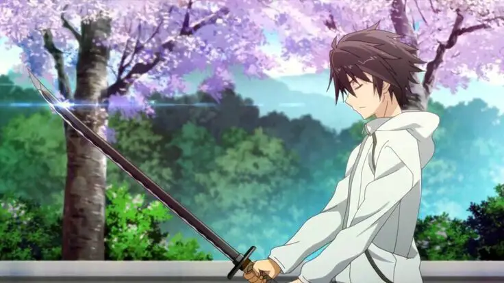 Ikki Kurogane wielding the katana Intetsu