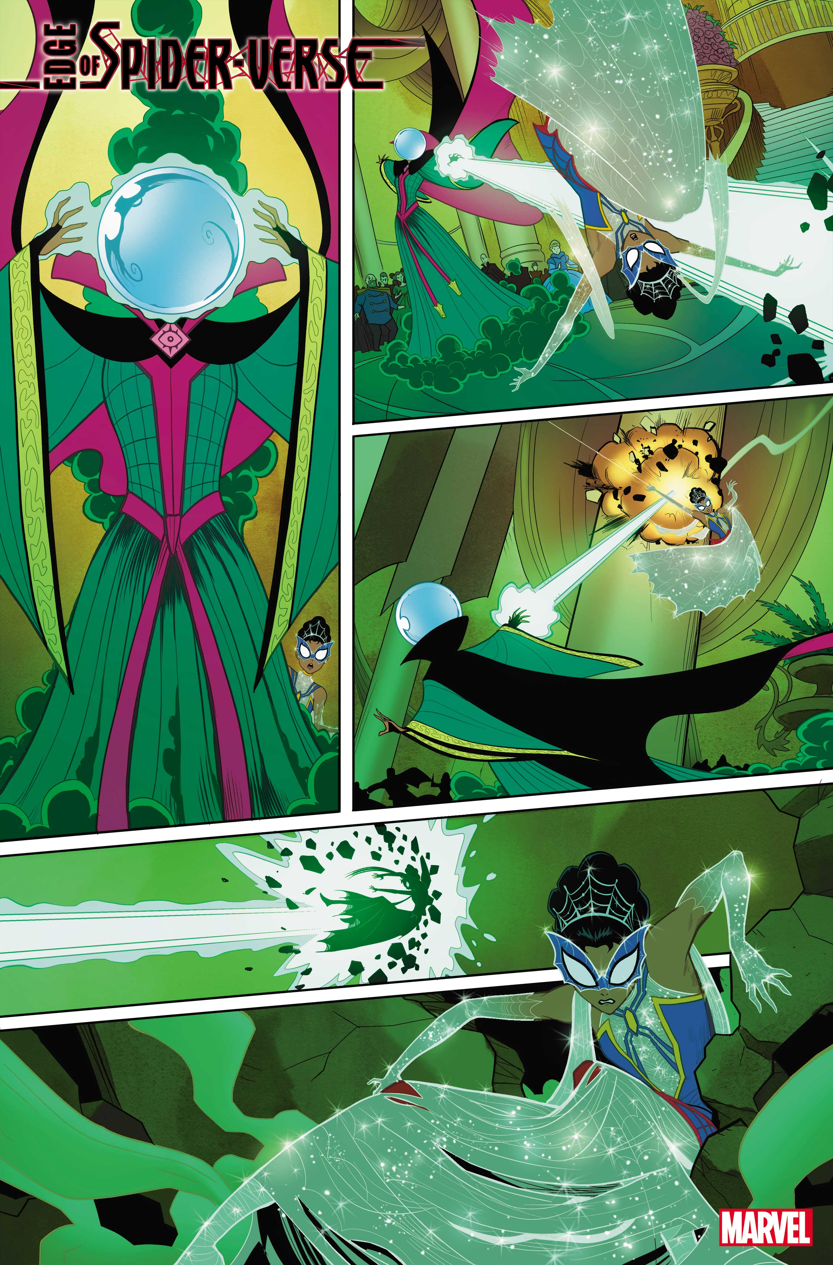Edge of Spider-Verse #4 Interior with Spinstress