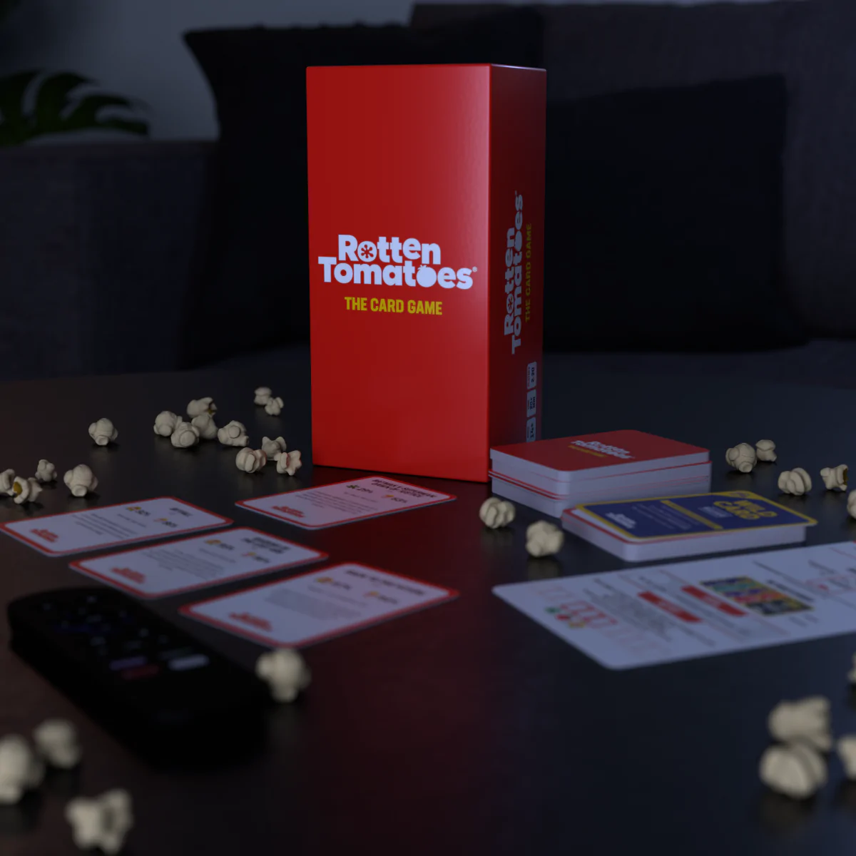 Cryptozoic Entertainment Partners With Rotten Tomatoes For New Card Game 1 Rotten Tomatoes: The Card Game box and cards