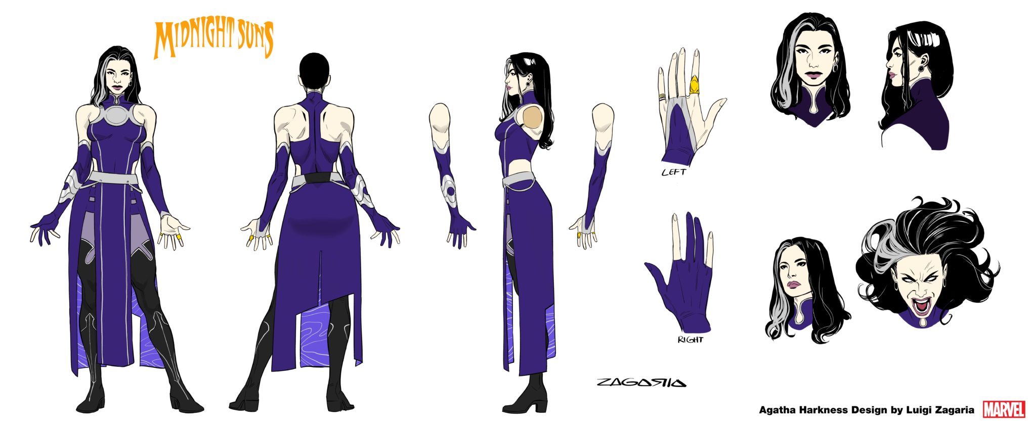 Get A Look At Agatha Harkness's Younger Days In The Pages Of 'Midnight Suns' 1 Agatha Harkness design sheet