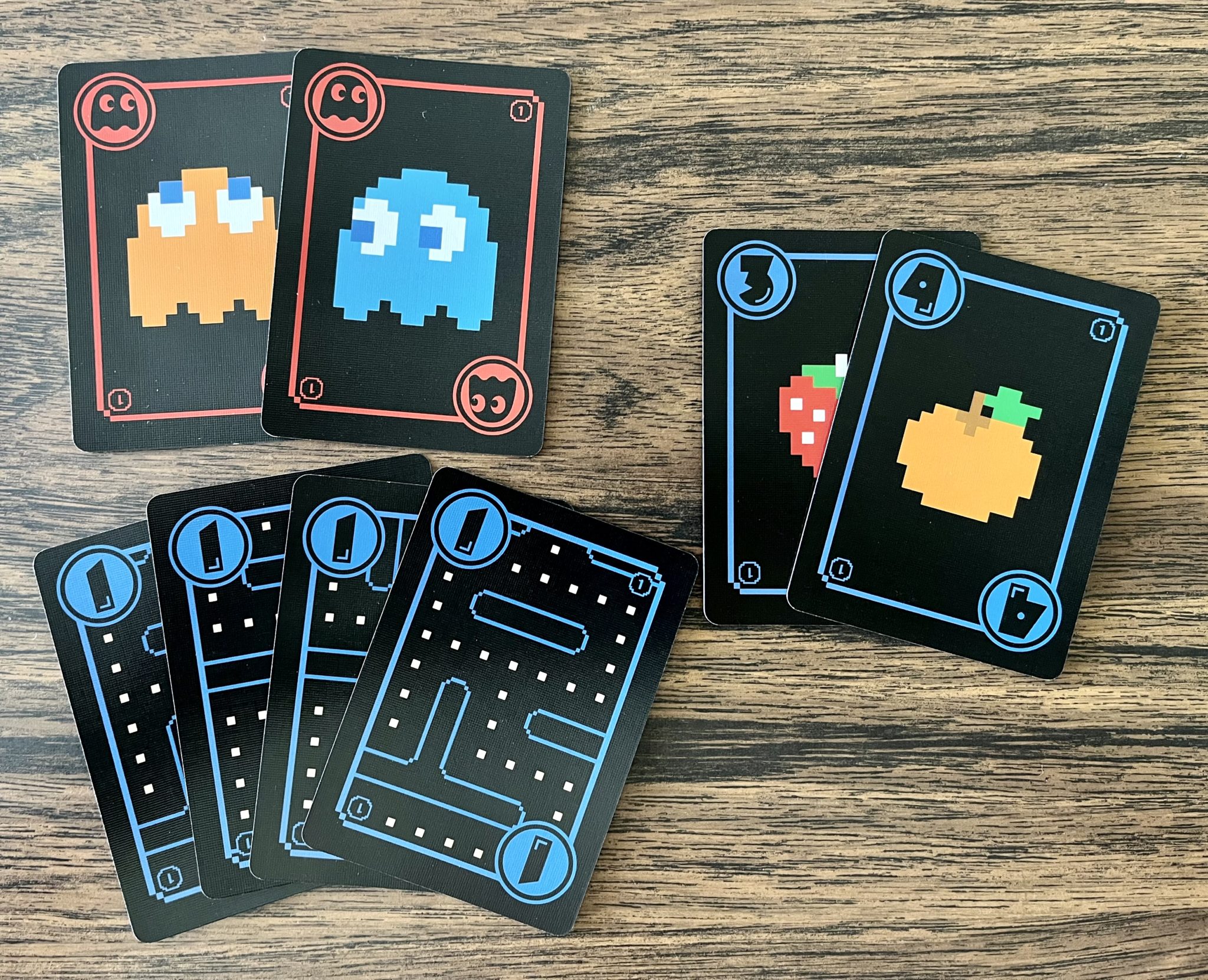 Pac-Man: The Card Game hand of cards