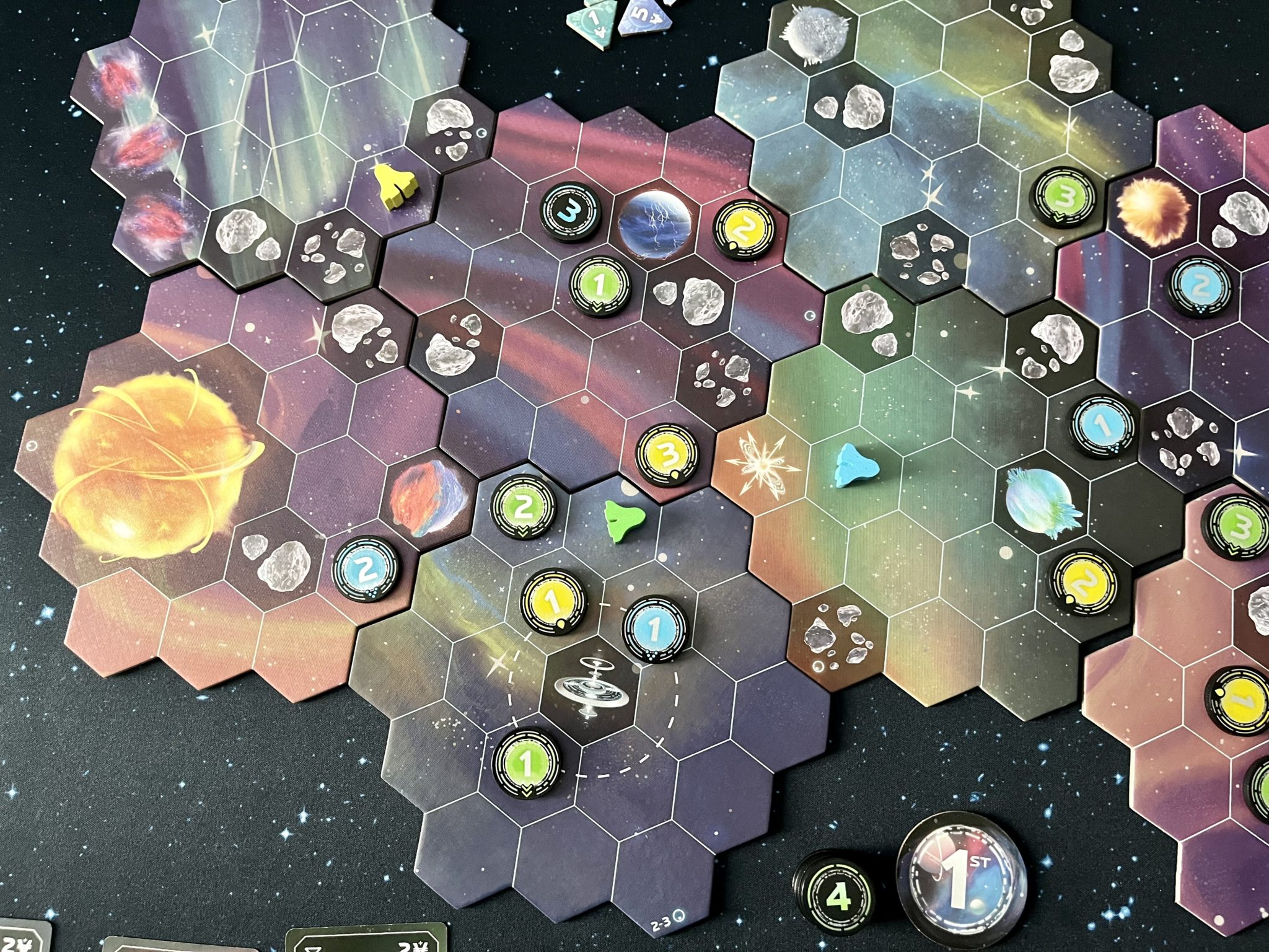 Wormholes board and players networking across the galaxy