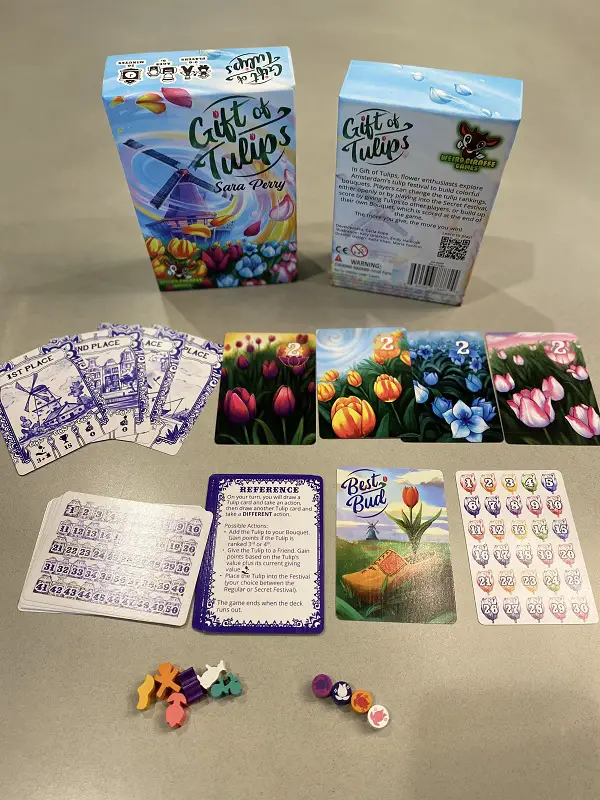 contents of gift of tulips