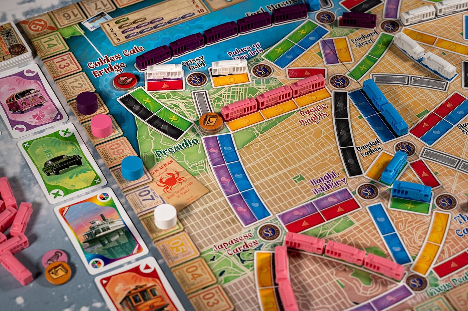 'Ticket to Ride: San Francisco' Provides A Faster But Familiar Game In Golden Gate City 6 Ticket To Ride: San Francisco Board laid out