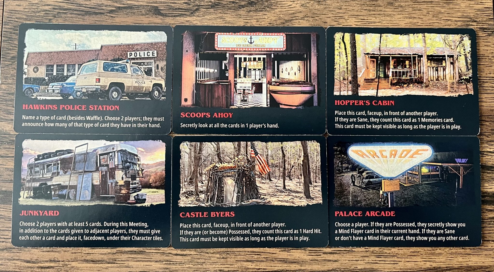 Stranger Things: Attack of the Mind Flayer location cards