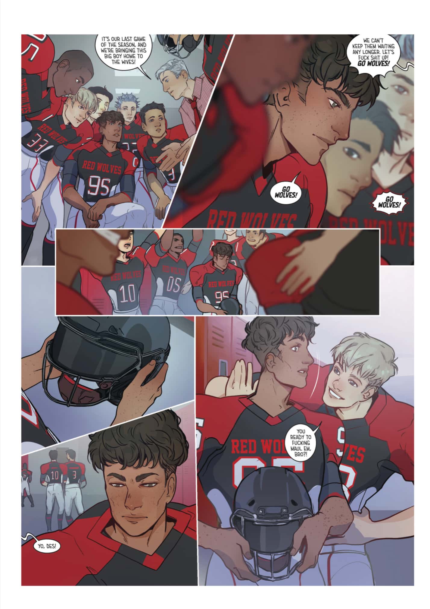 Judas Complex is a Beautiful, Mysterious Werewolf Story 1 a page early on in Judas Complex when the players are getting ready to go on the field