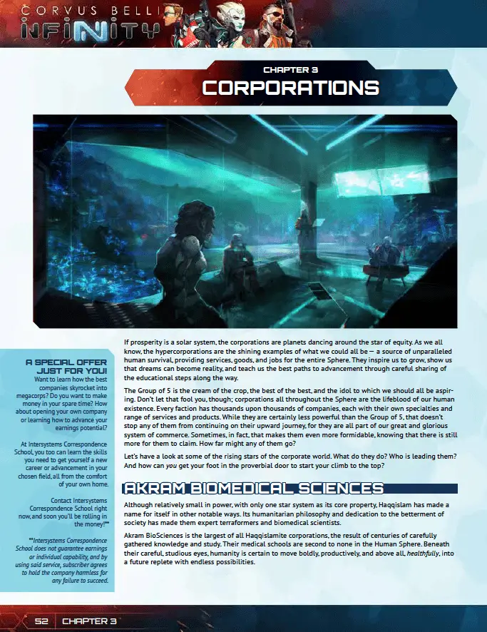 Modiphius Announces New Sourcebooks For 'Infinity' TTRPG 3