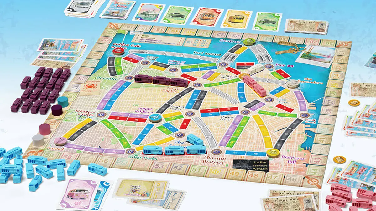 'Ticket to Ride: San Francisco' Provides A Faster But Familiar Game In Golden Gate City 2 Ticket to Ride San Fran board