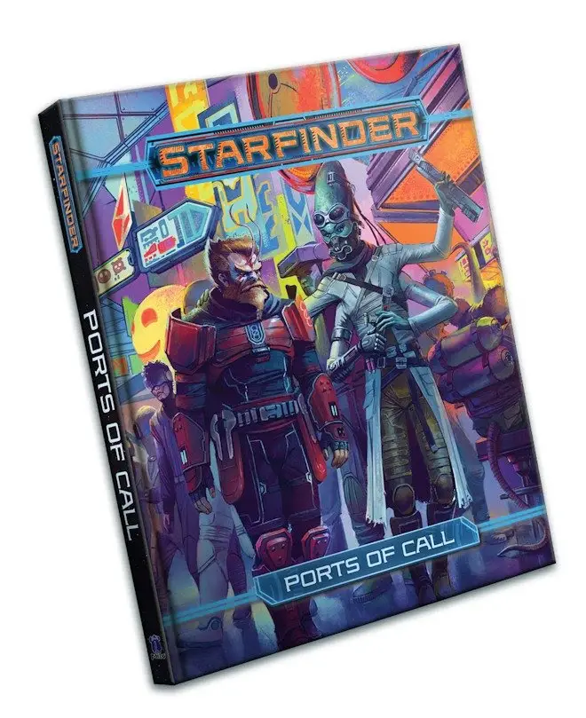 Explore Space Ports, Dig Into The Secrets Of Thuvia, And More In Paizo's May 2023 Releases 1 Starfinder 'Ports of Call' cover from Paizo
