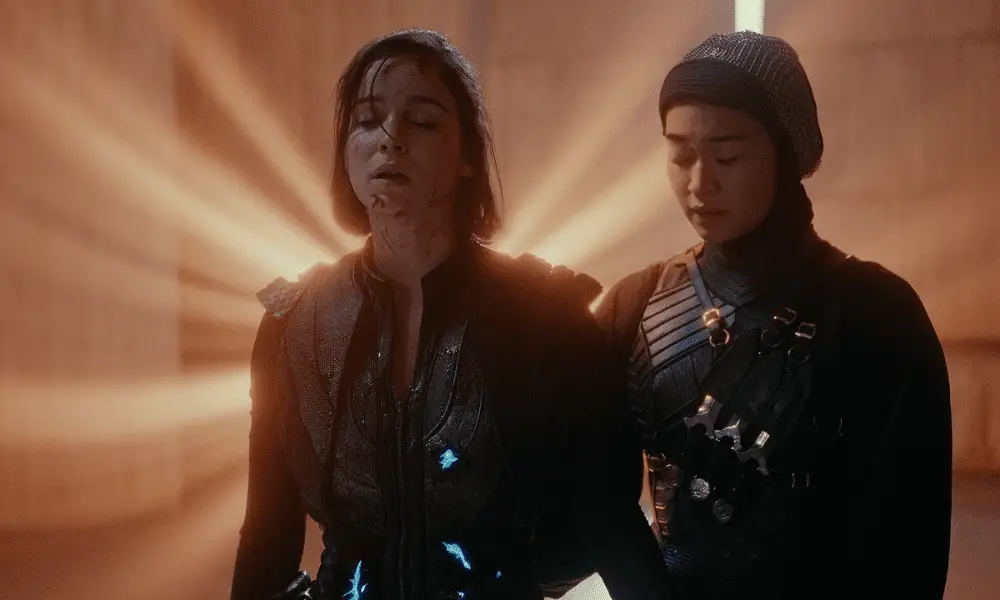 Ava Silva and Sister Beatrice in Season 2 of Warrior Nun on Netflix.