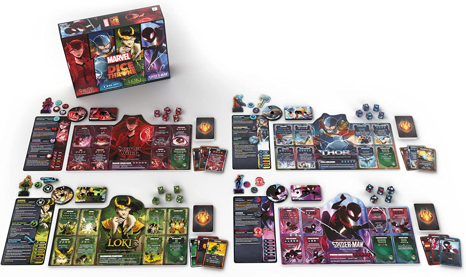 Marvel Dice Throne 4 player contents