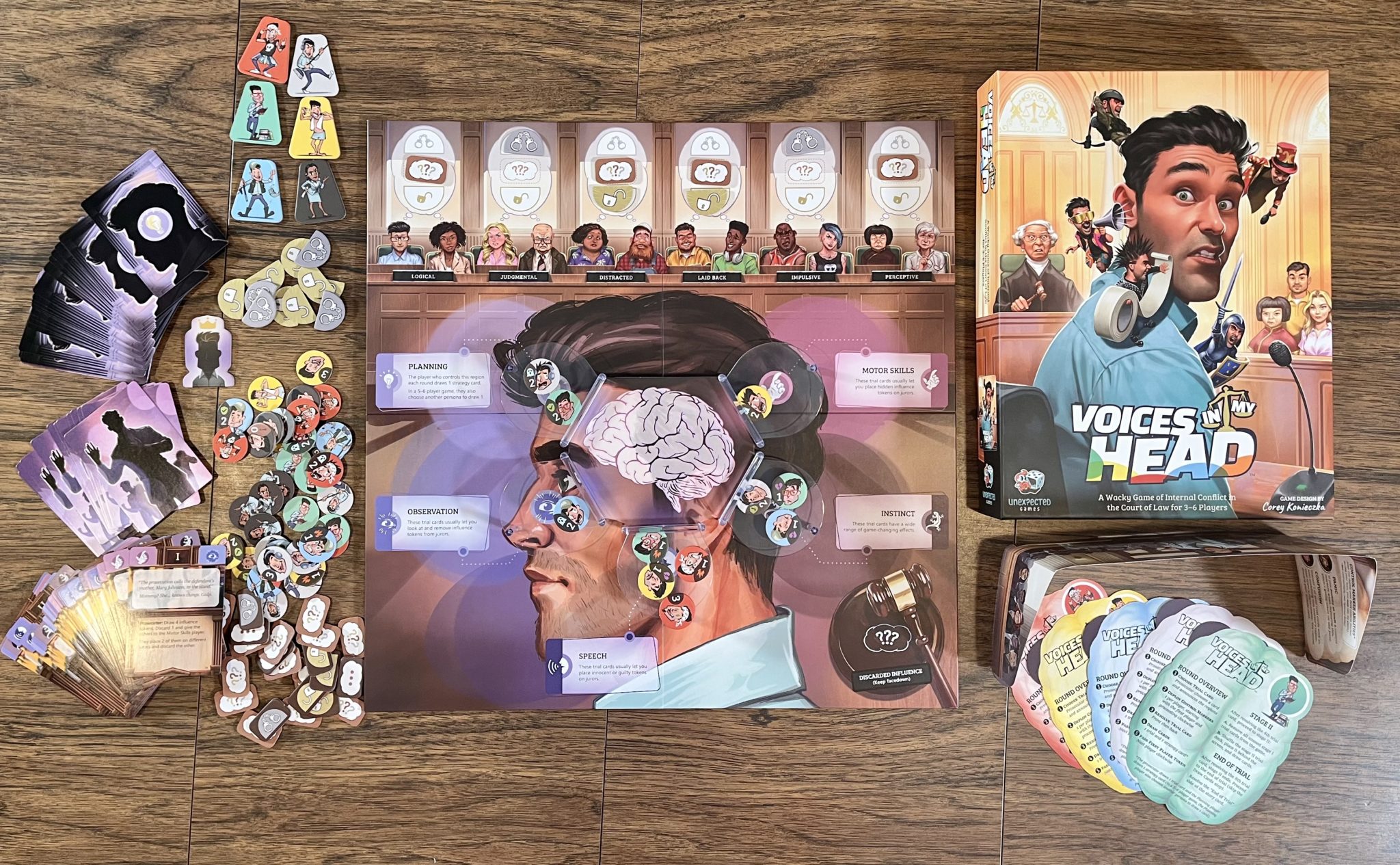 Voices In My Head board game components
