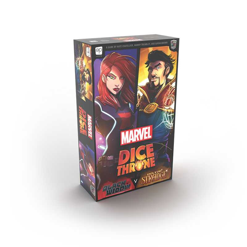 Marvel Dice Throne Black Widow and Doctor Strange