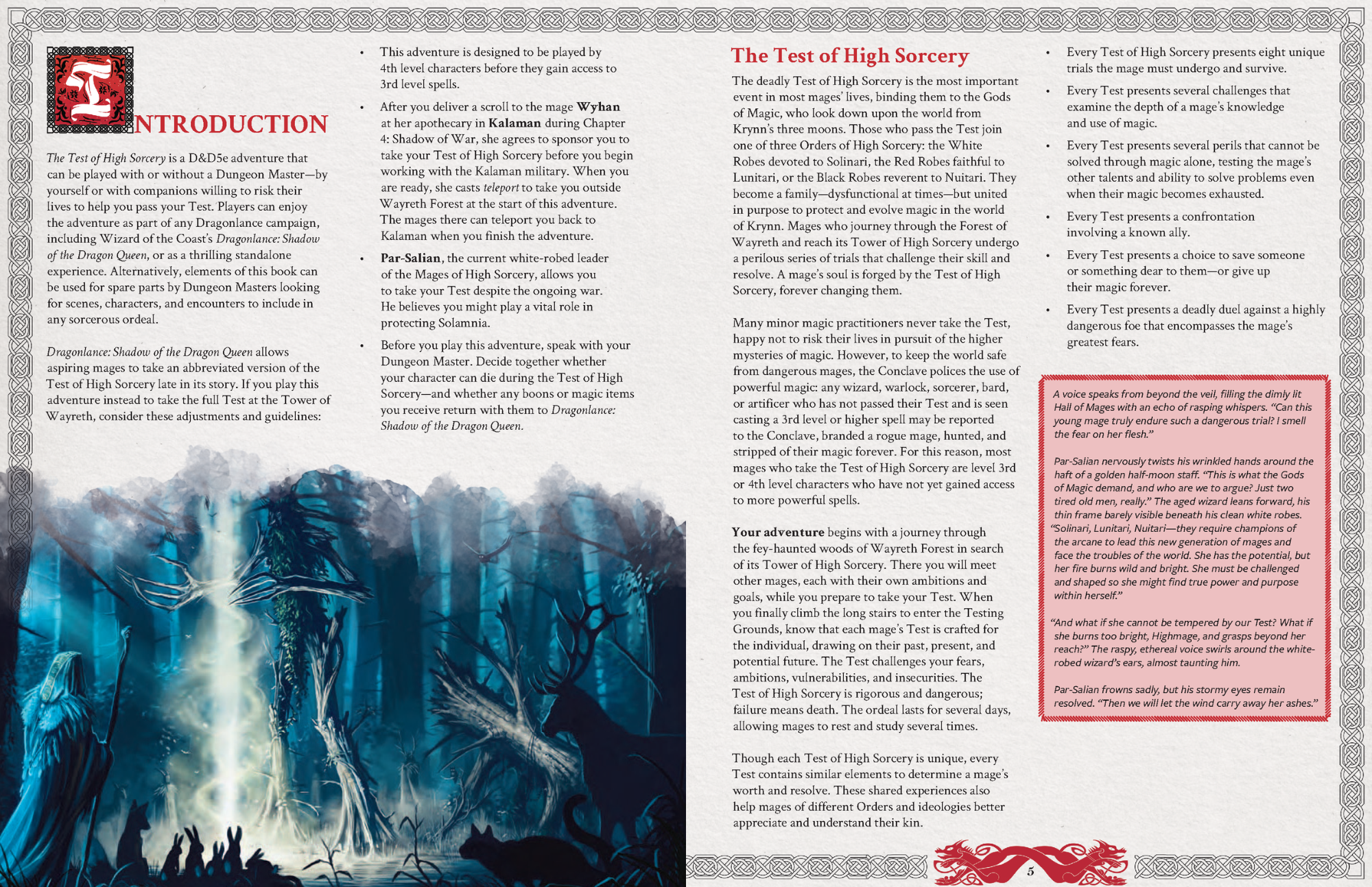 The Test of High Sorcery Is Great For Beginners and Veterans of D&D Alike 2 An image of the introduction in The Test of High Sorcery