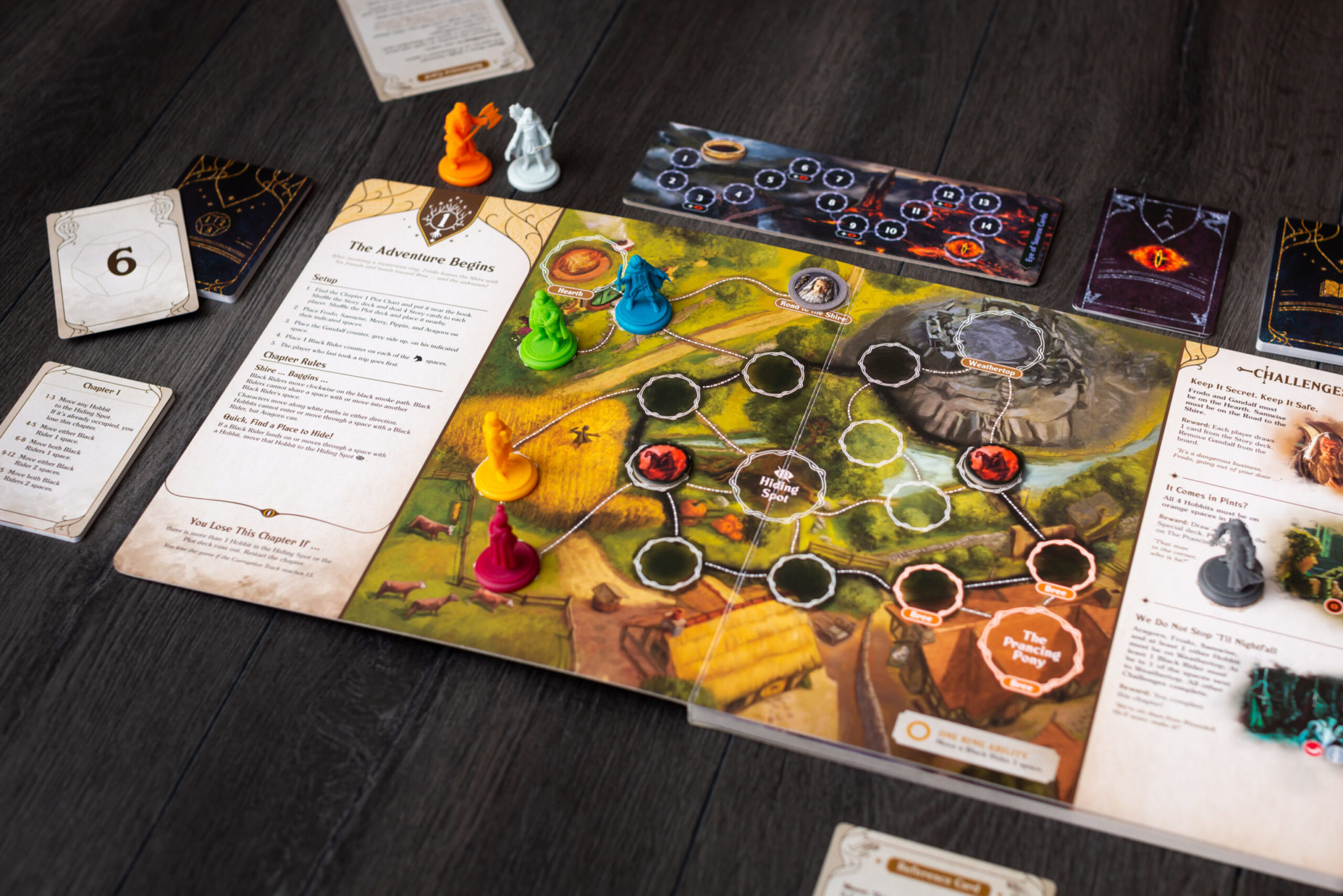 The Lord of the Rings Adventure Book Game board