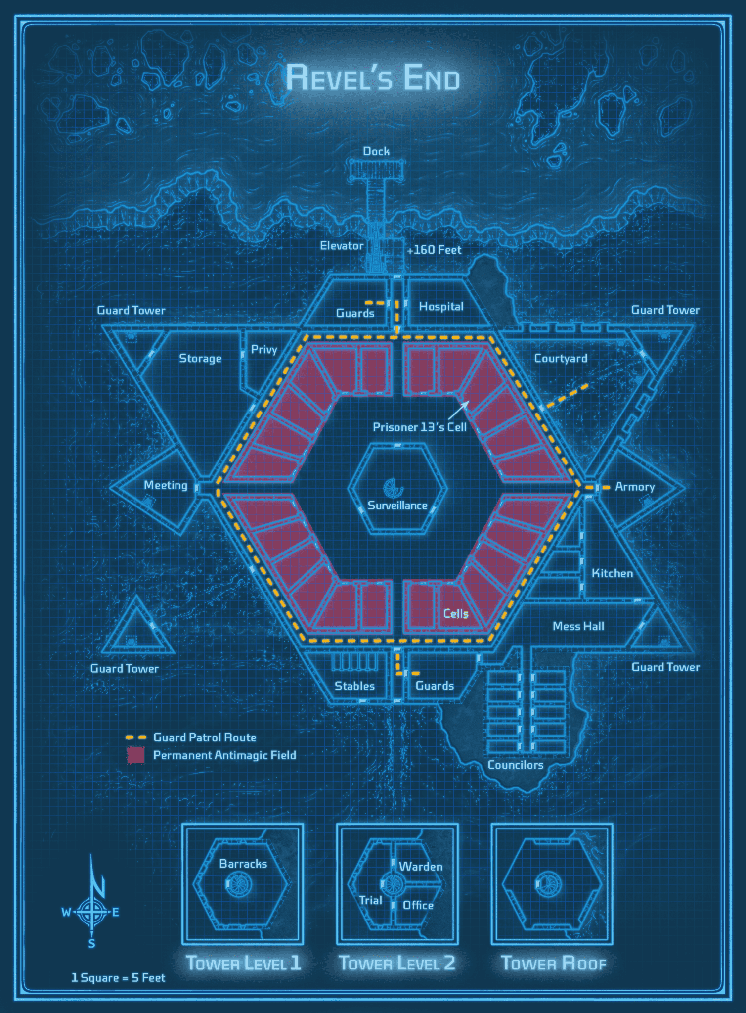 Keys from the Golden Vault. map of Revel's End