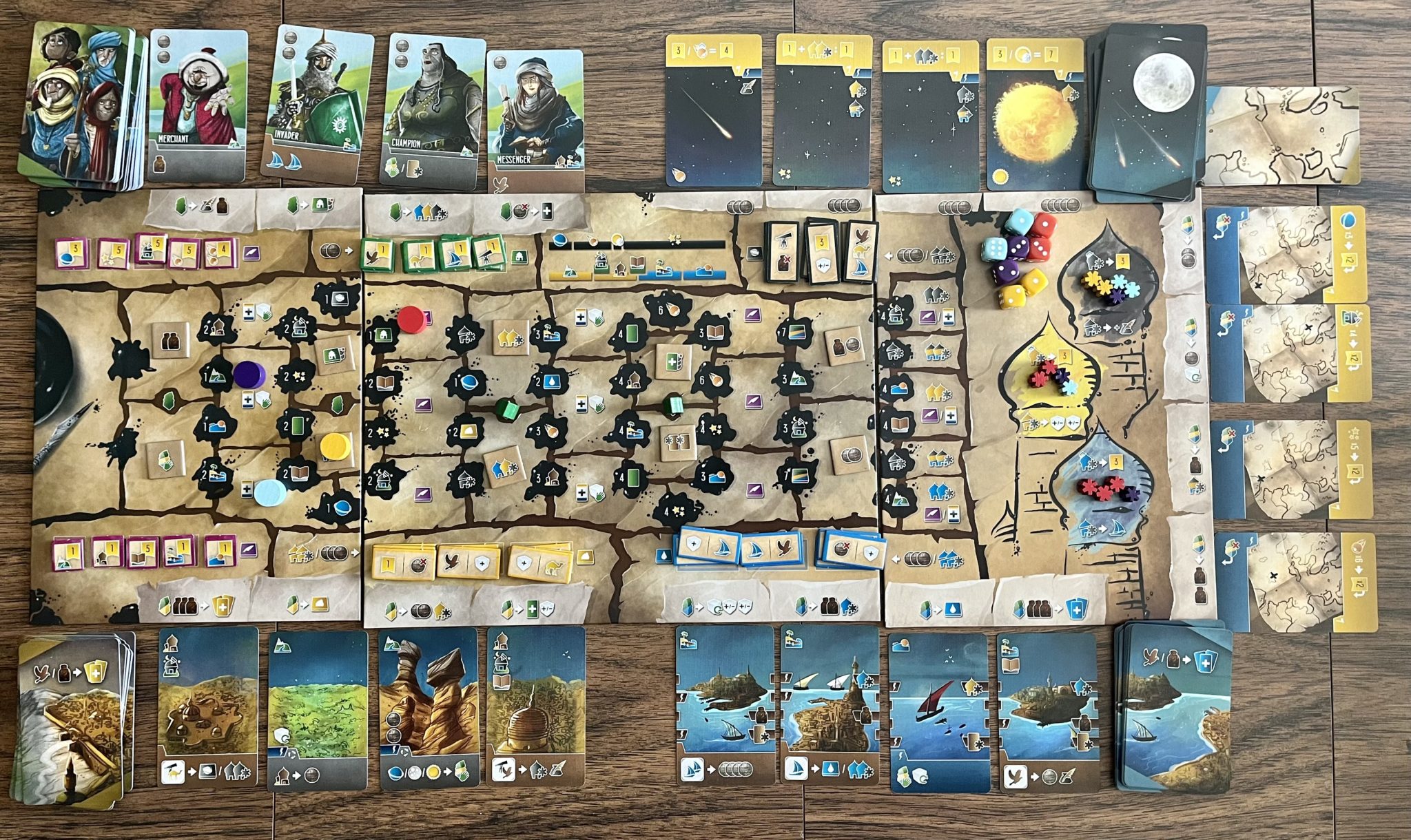 'Wayfarers of the South Tigris' Starts Garphill's New Series With A Bang 5 Wayfarers of the South Tigris board and cards