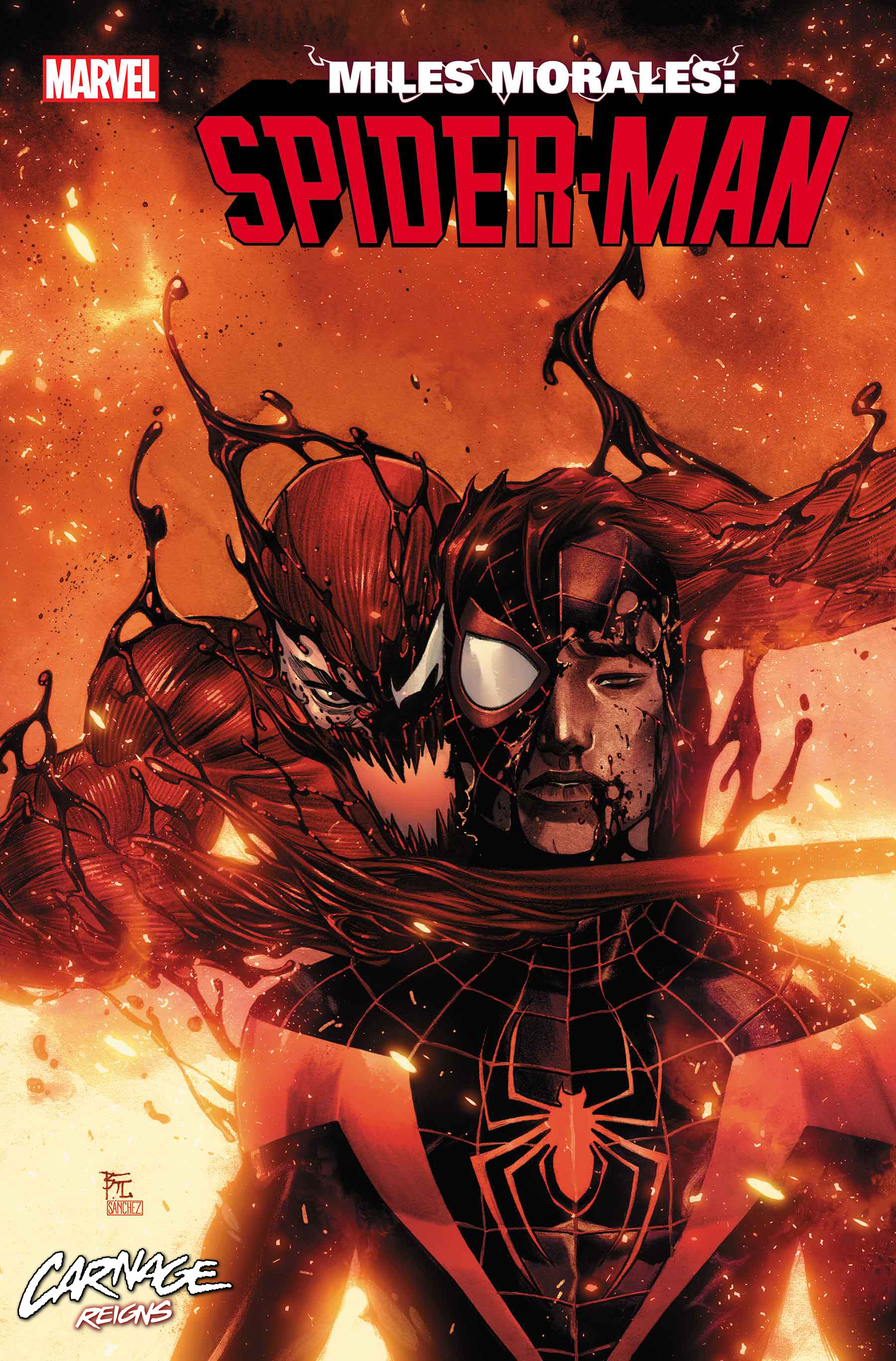 Miles Morales's First Crossover With Carnage May Be His Last As The Summer Of Symbiotes Heats Up 2 MILES MORALES: SPIDER-MAN #6 - "CARNAGE REIGNS" PART 2! cover