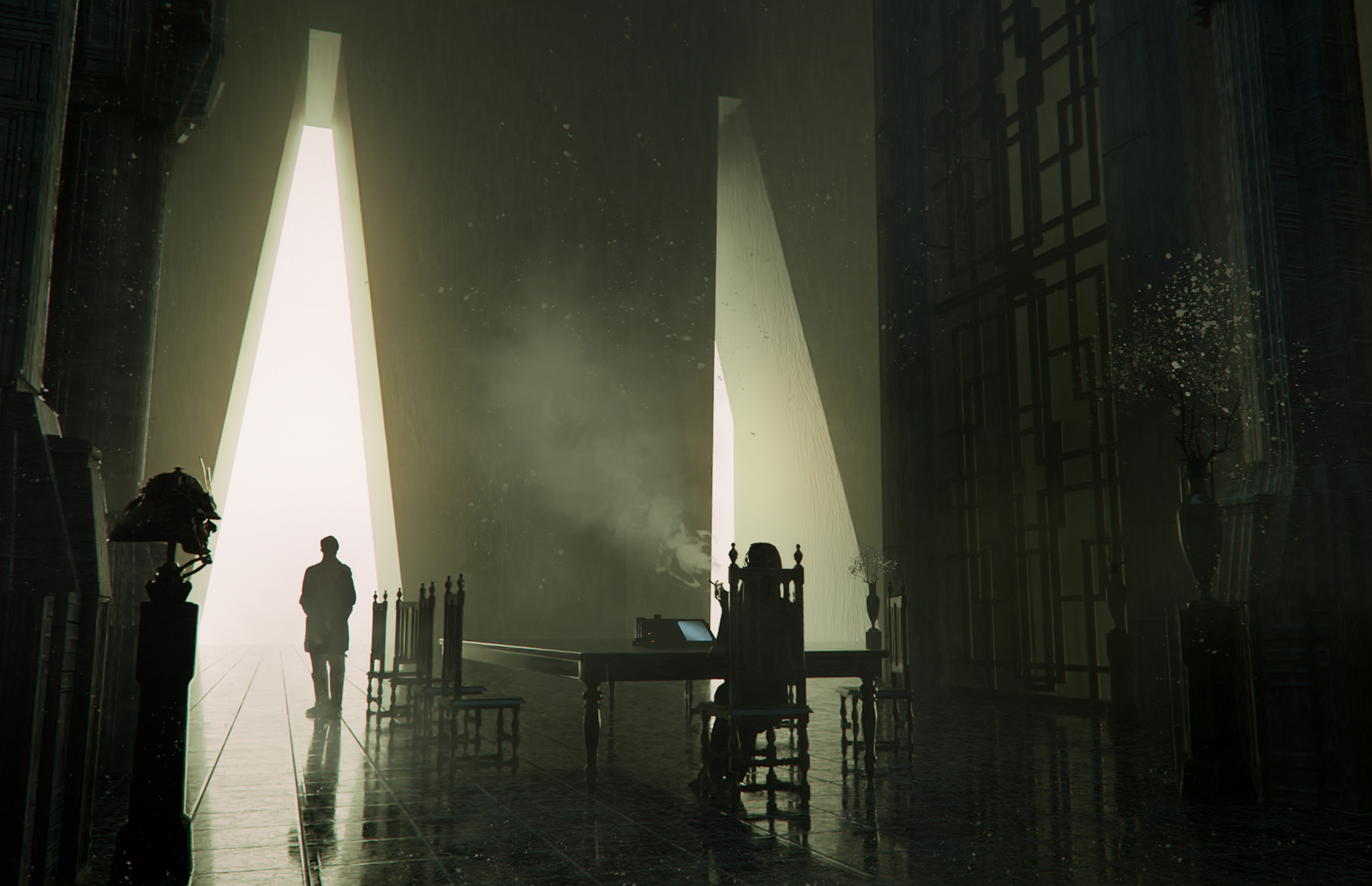 'Blade Runner: The Roleplaying Game' Offers Us The Neo-Noir Cyberpunk We Need 6 two people around a table with chairs