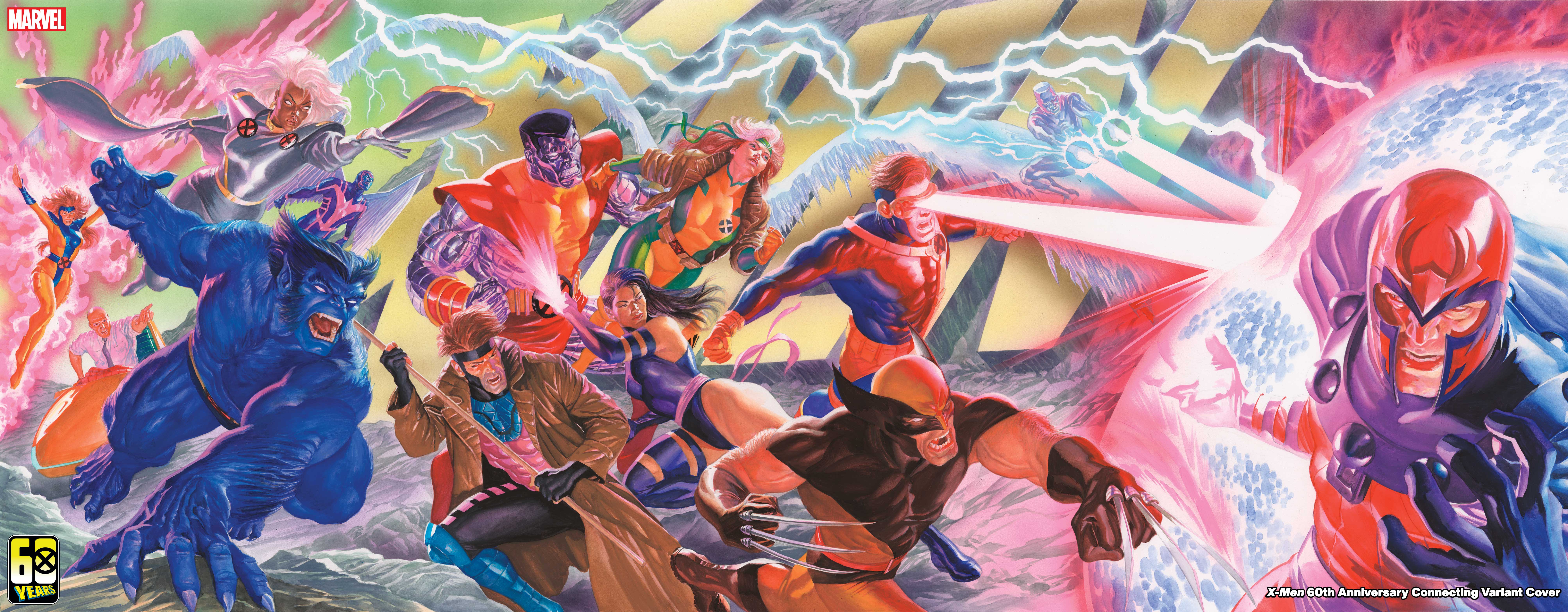 Marvel Celebrates 60 Years Of The X-Men And The Avengers With Connecting Variant Covers By Alex Ross 2 Alex Ross X-MEN 60TH ANNIVERSARY CONNECTING COVER
