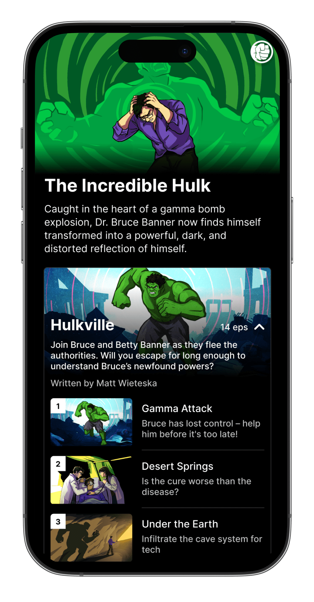 Marvel Move Hulkvile screen