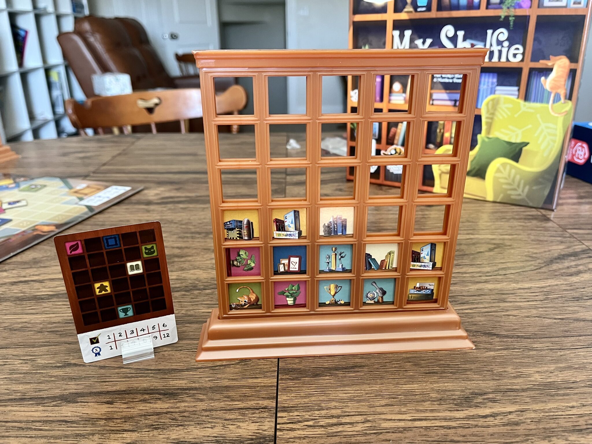 My Shelfie plastic shelf and personal goal card