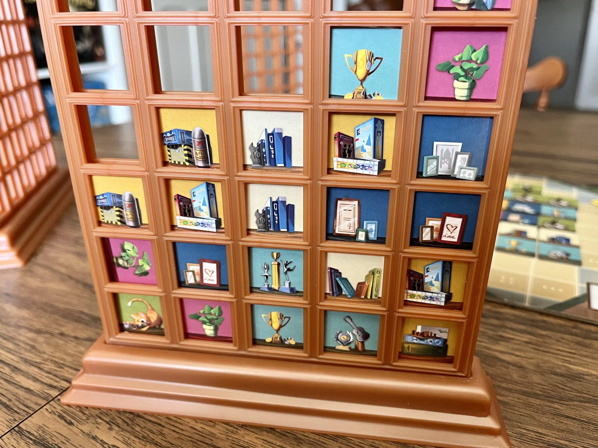 My Shelfie close up on plastic tray with tiles 