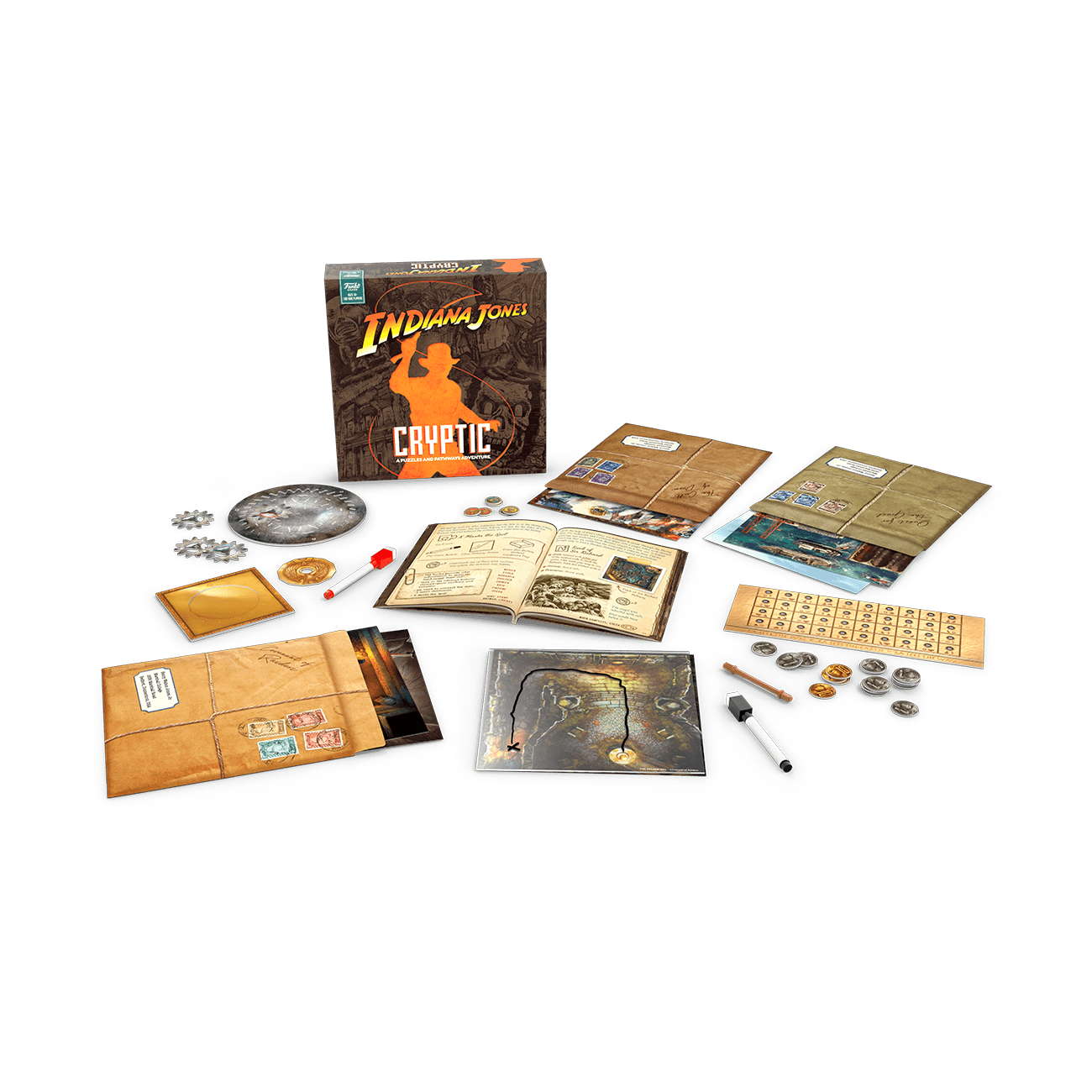 Indiana Jones Cryptic box and contents