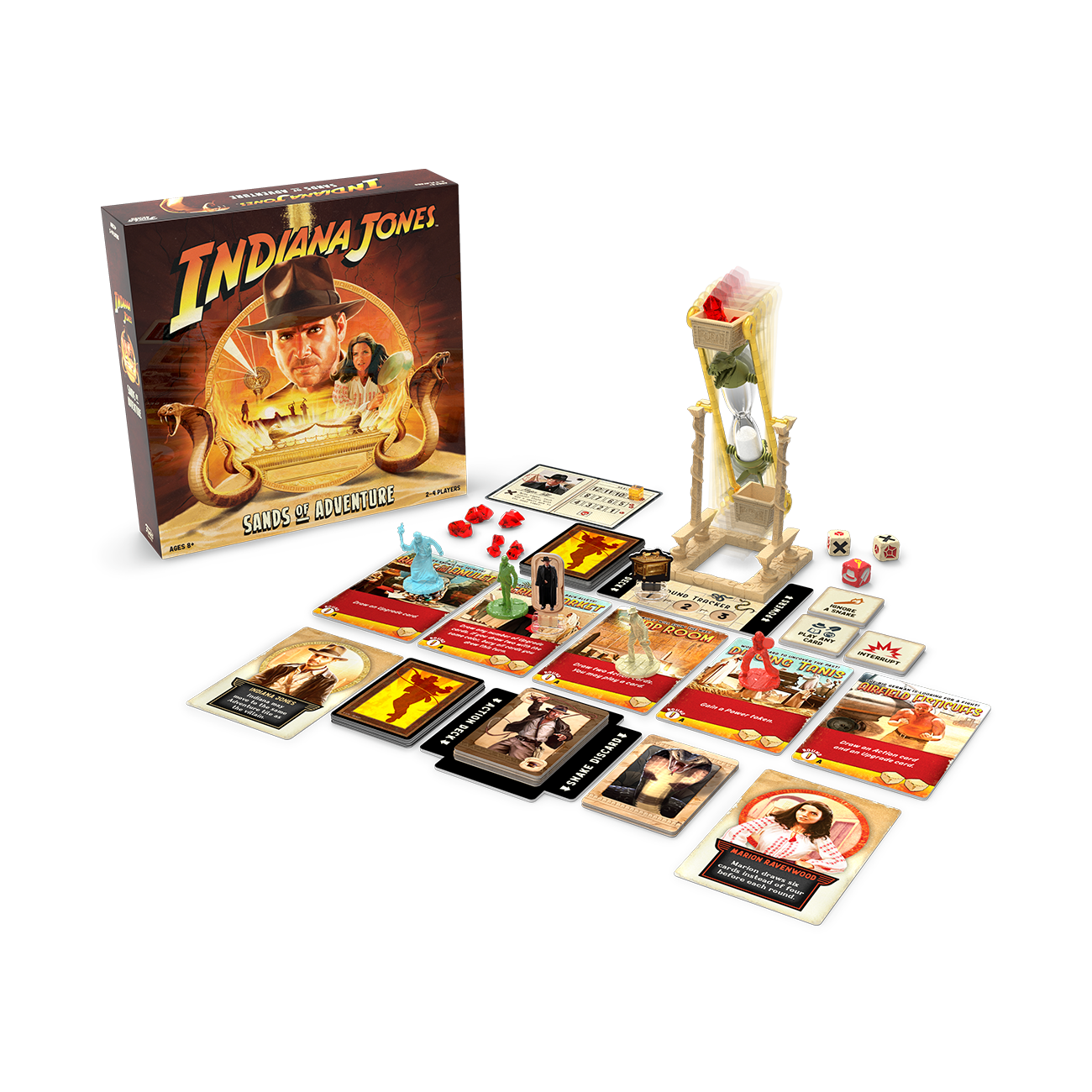 Funko Games Announces New Partnership With Lucasfilm To Bring Adventure Home In Line Of Indiana Jones Board Games 3 Indiana Jones: Sands of Adventure box and contents