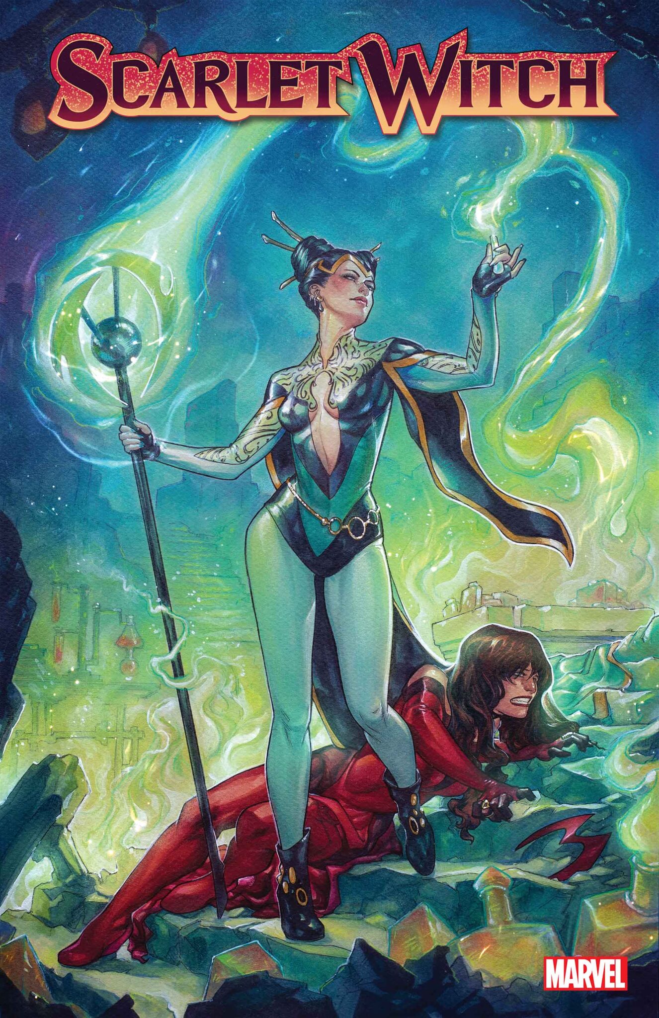 Wanda Journeys To Oz And Faces Off With New Archfoe The Hexfinder In Scarlet Witch #7 3 Scarlet Witch #7 cover variant by Meghan Hetrick