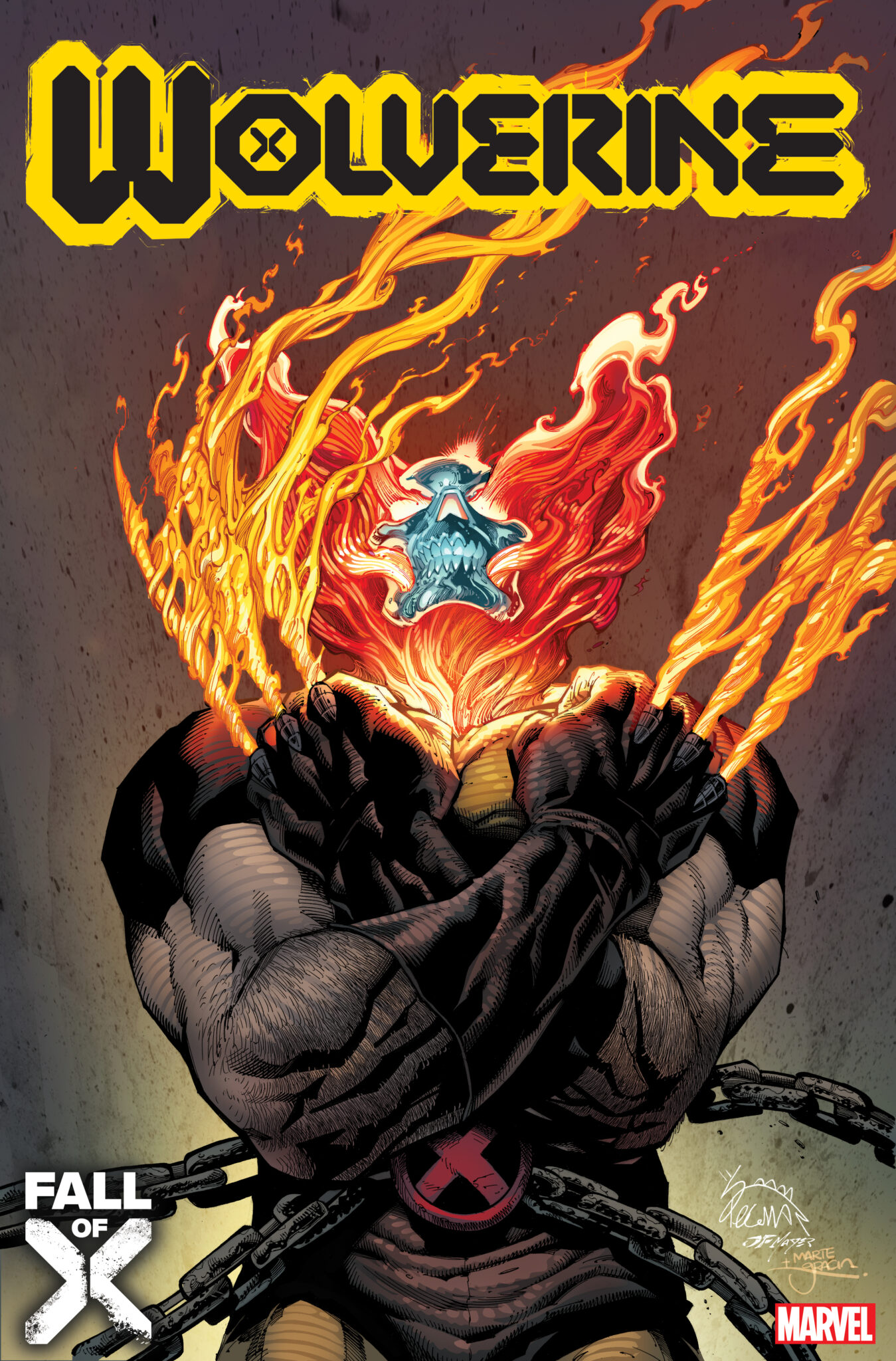 Wolverine Ghost Rider Fall of X Cover