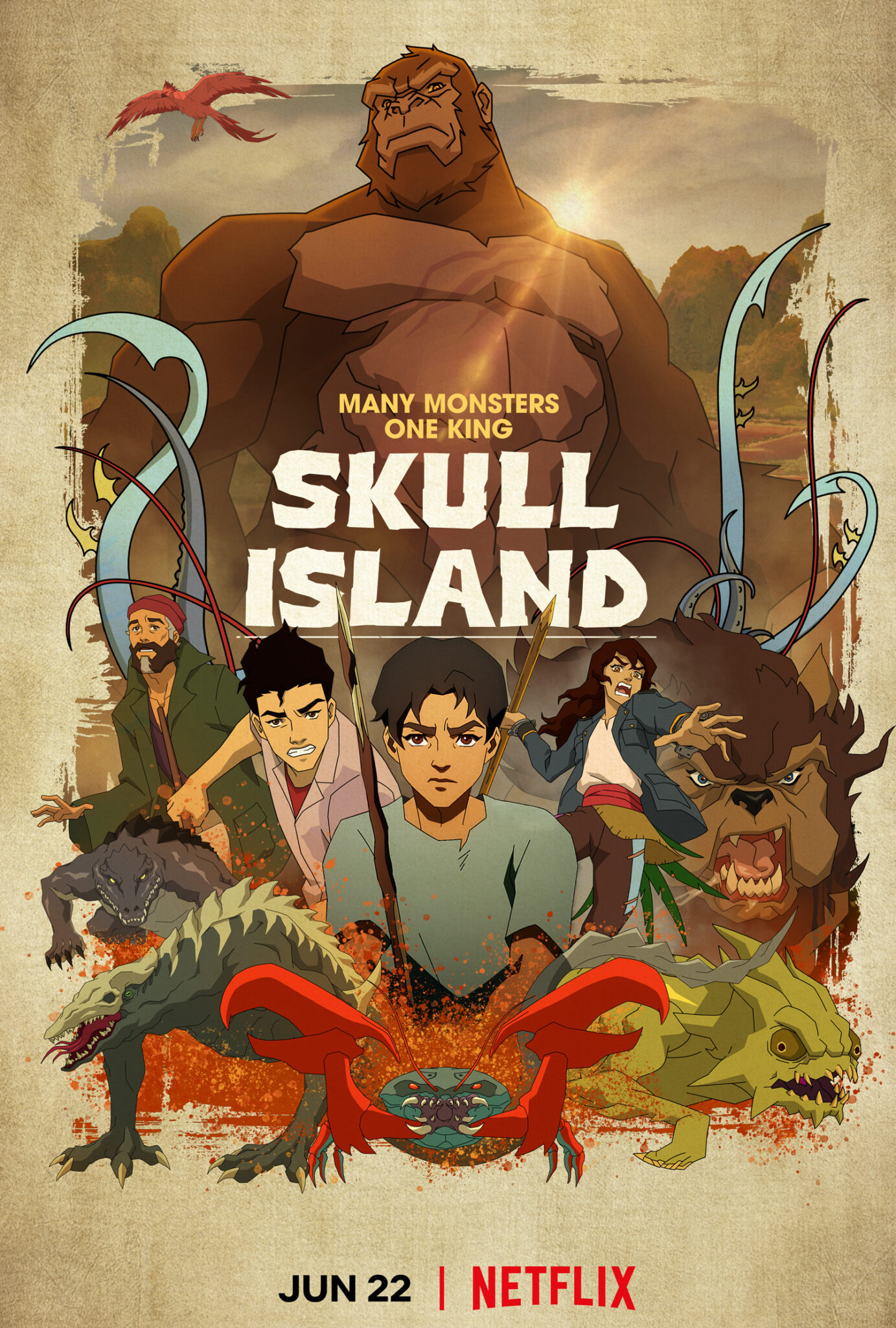 Netflix Reveals Full Cast List And Release Date For 'Skull Island' Animated Series 2 Skull Island poster
