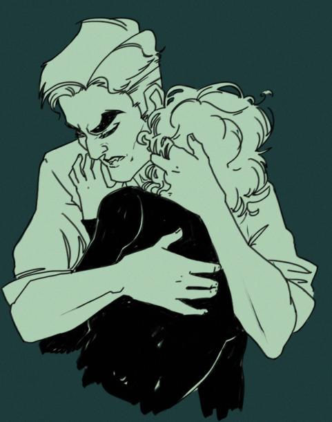 ghost man embracing a woman