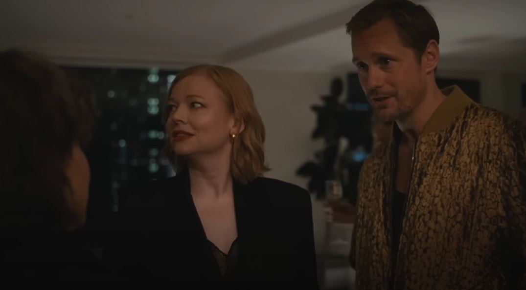 Succession Removes The Masks And Spills The Hard Truths 1 Shiv and Mattson attending a party