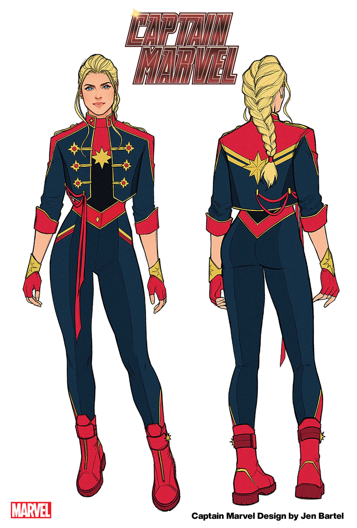 Captain Marvel design sheet