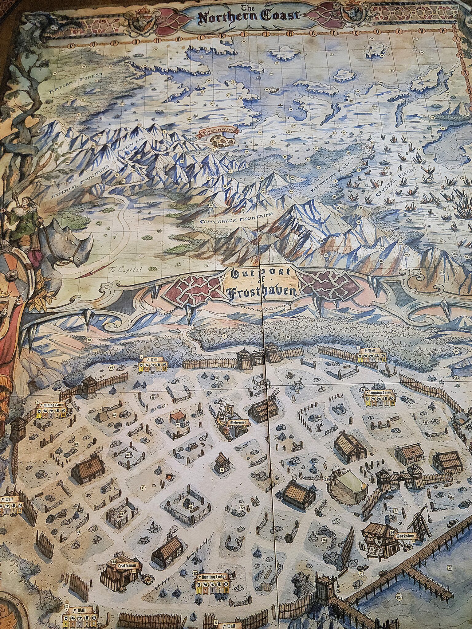 Finding Frosthaven Part One: A (Spoiler Free) Look Inside 4 Frosthaven map board