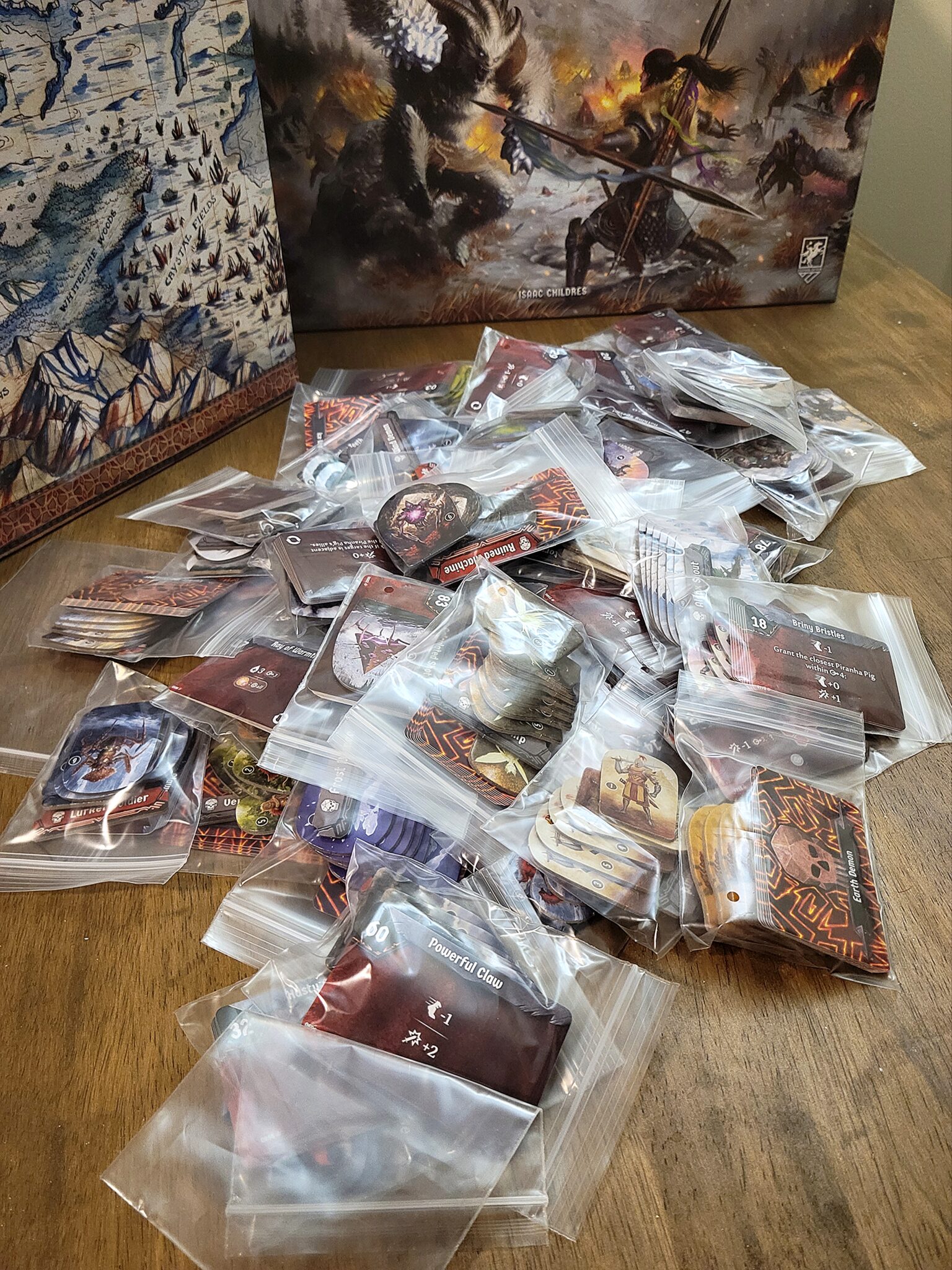 Finding Frosthaven Part One: A (Spoiler Free) Look Inside 1 Frosthaven enemy standees in bags