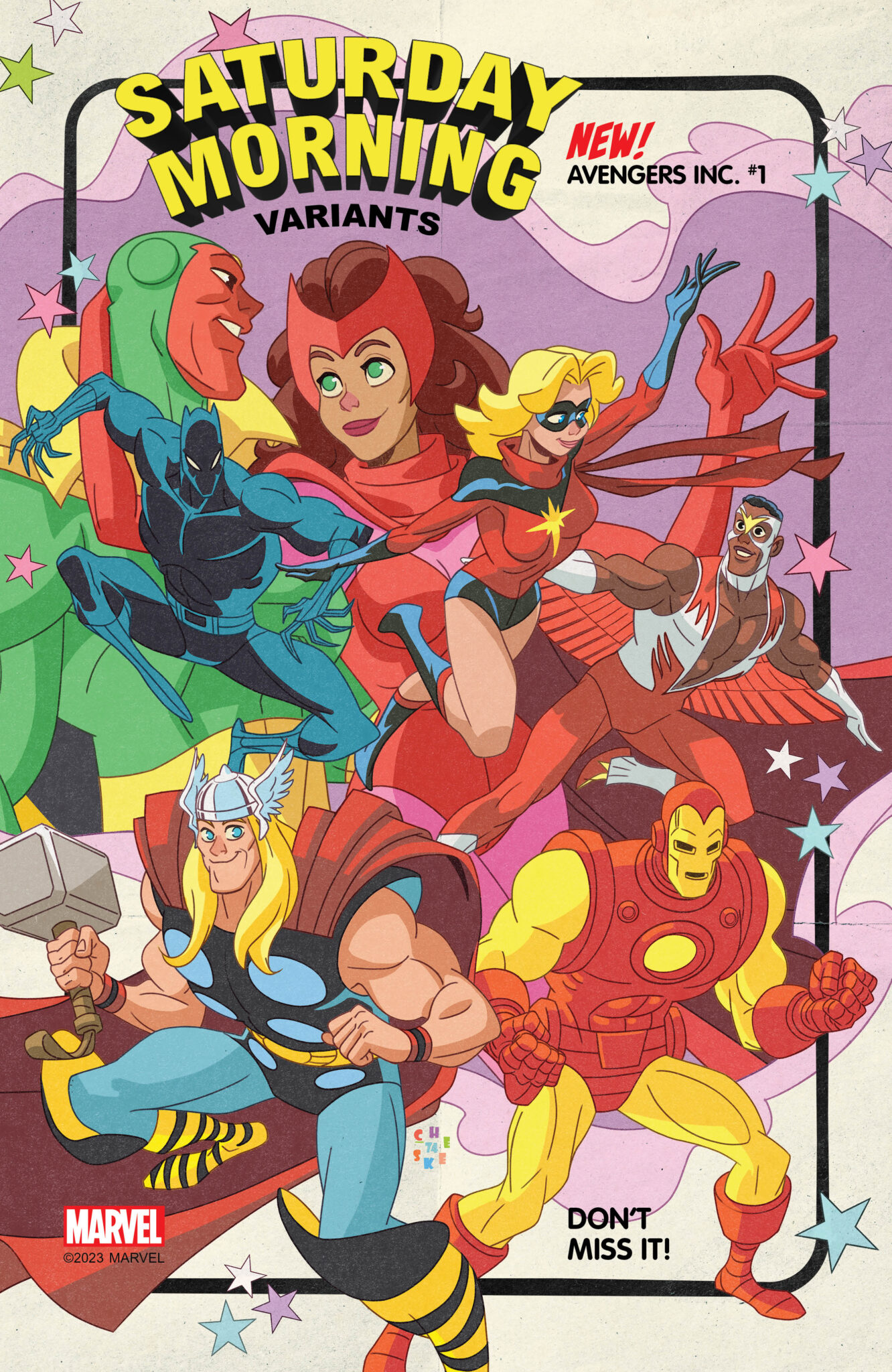 New Sean Galloway Variant Gives 'Avengers Inc.' The Saturday Morning Cartoon Treatment 1 Avengers Inc Saturday Morning Cartoon cover