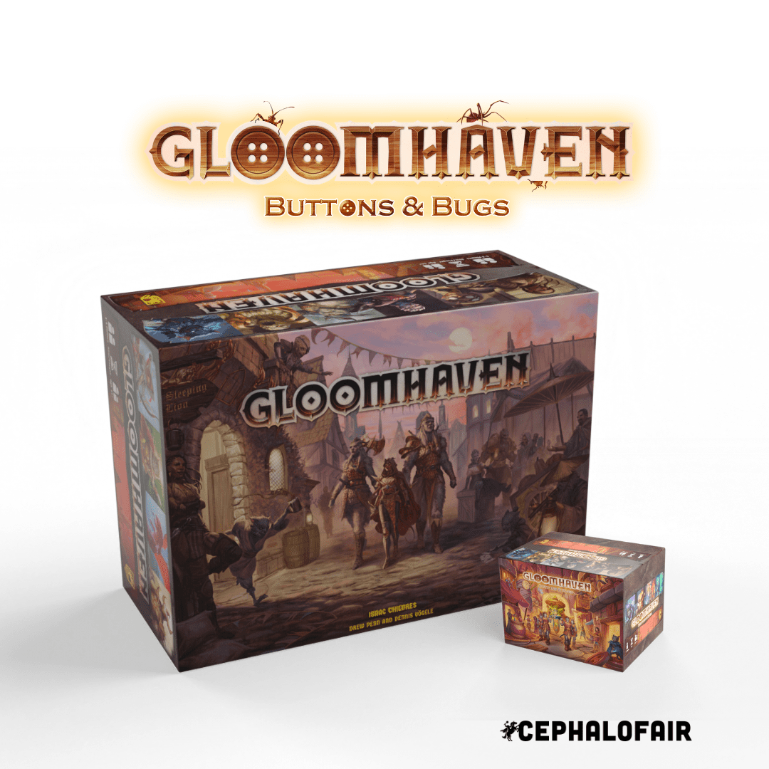 Cephalofair Announces New Solo Gloomhaven Game 10 Gloomhaven Buttons & Bugs box comparison