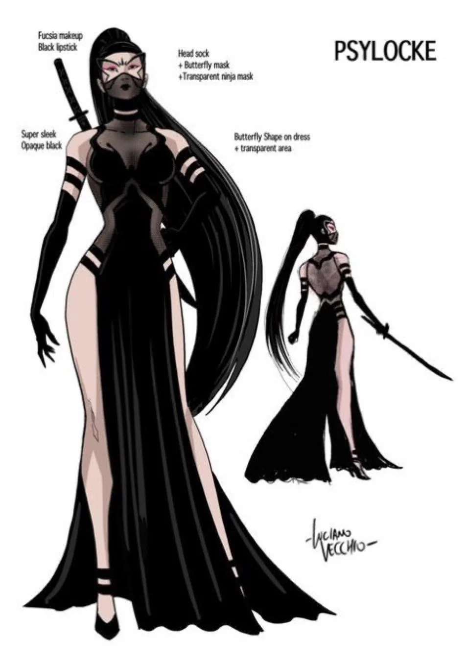 Psylocke Hellfire Gala design