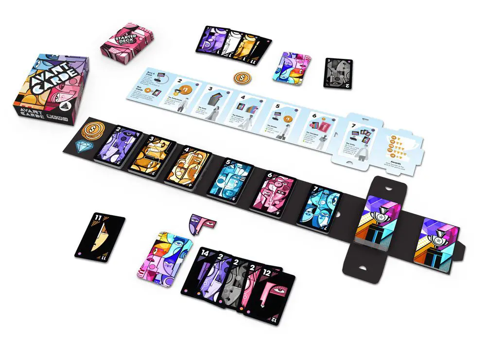 Kickstarter Preview: Avant Carde is Tons of Deckbuilding Fun 2 avant carde box materials