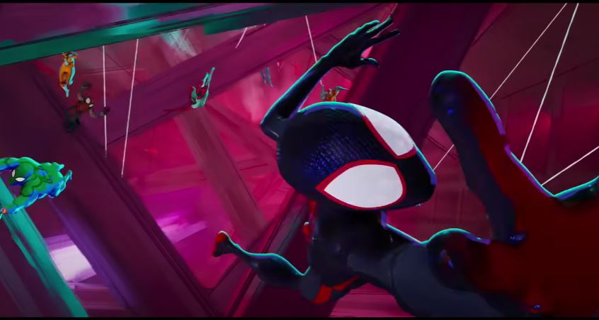 What Makes A Multiverse Story Work? 1 Miles being chased by multiverse Spideys