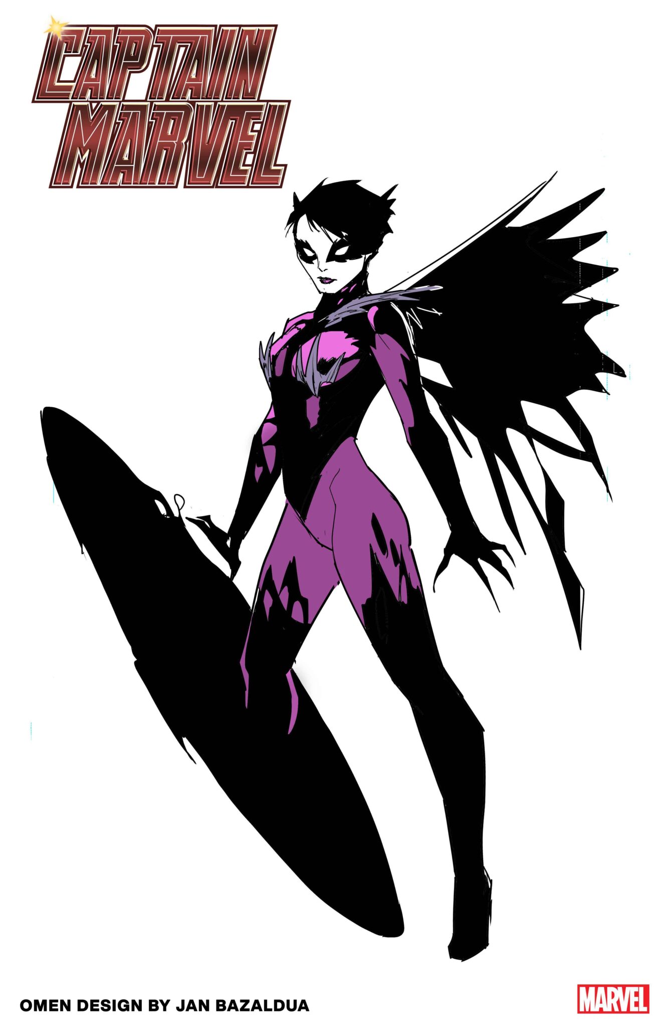 A New Foe Challenges The Power Of Carol Danvers In 'Captain Marvel' #2 2 Captain Marvel Omen design sheet