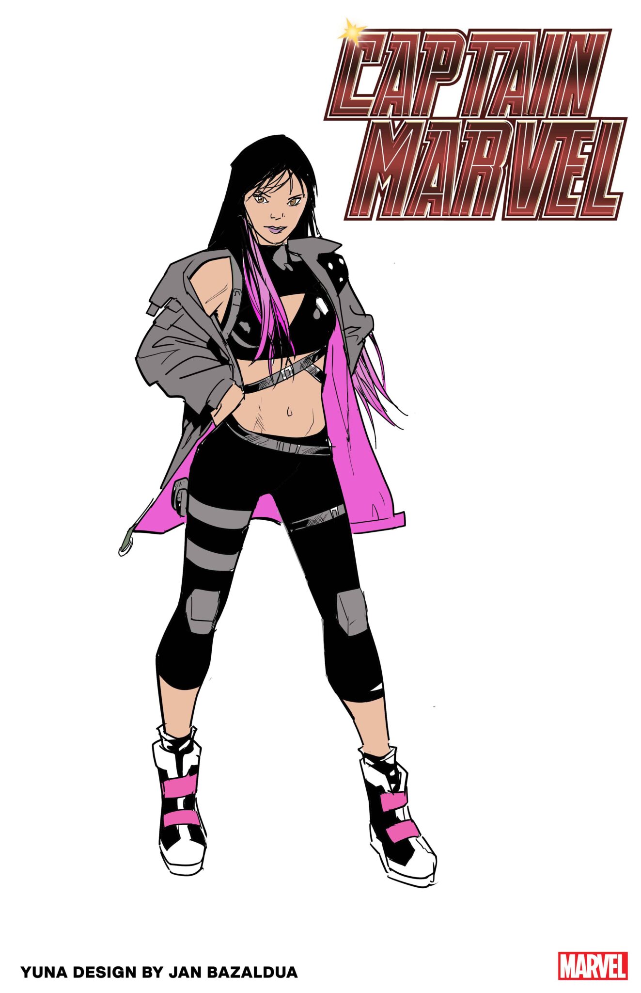 A New Foe Challenges The Power Of Carol Danvers In 'Captain Marvel' #2 1 Captain Marvel Yuna design sheet