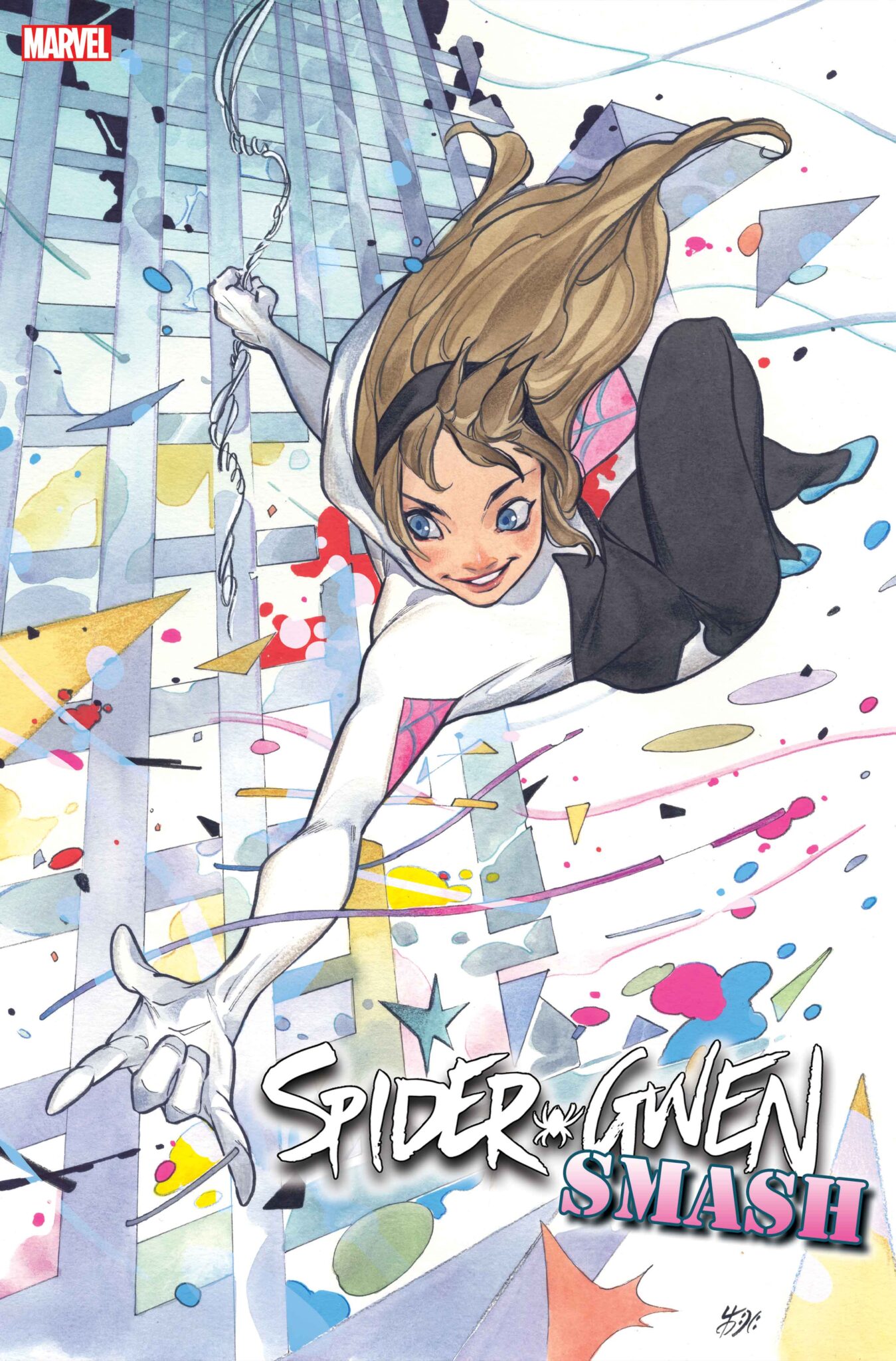 This December, Gwen Stacy Faces The Music In 'Spider-Gwen: Smash' Limited Series 1 Spider-Gwen: Smash Variant Cover by Peach Momoko