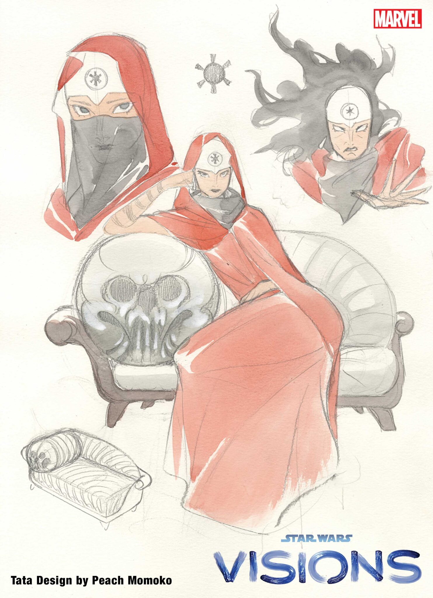 'Star Wars: Visions' Comic Series Kicks Off With Peach Momoko's Take On A Galaxy Far, Far Away 1 Star Wars: Visions - PEACH MOMOKO design sheet