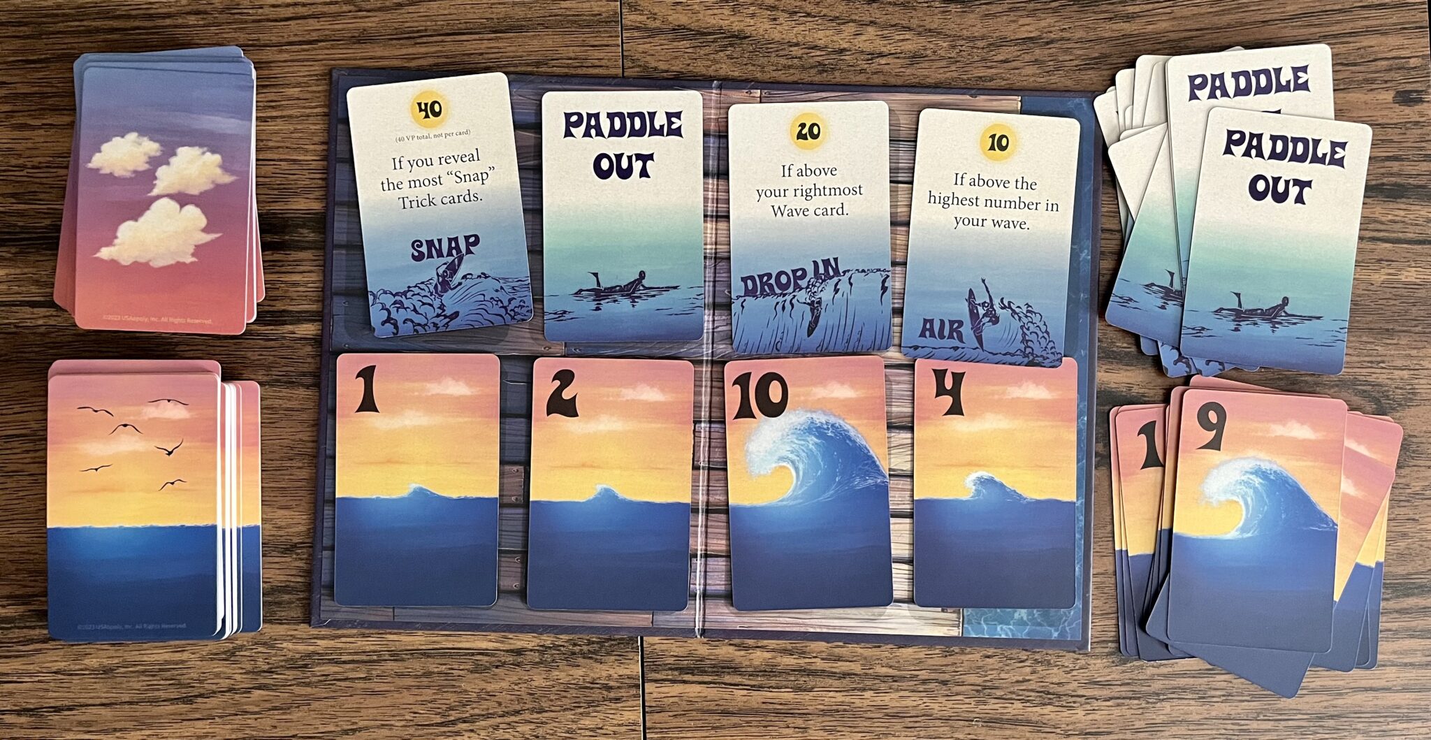 The Perfect Wave cards to choose from