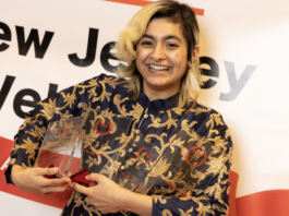 Hamnah Shahid with her many awards for GUDIYA at the New Jersey Webfest