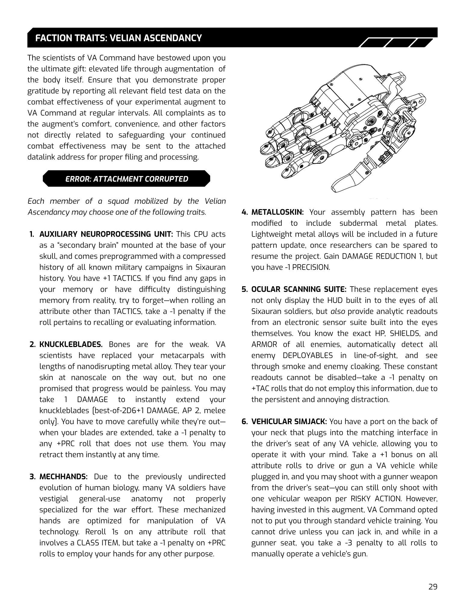 'going rogue' Designer Releases New Sci-Fi Combat TTRPG 'Planet Fist' Alongside Crowdfunding Campaign 2 Planet Fist faction info